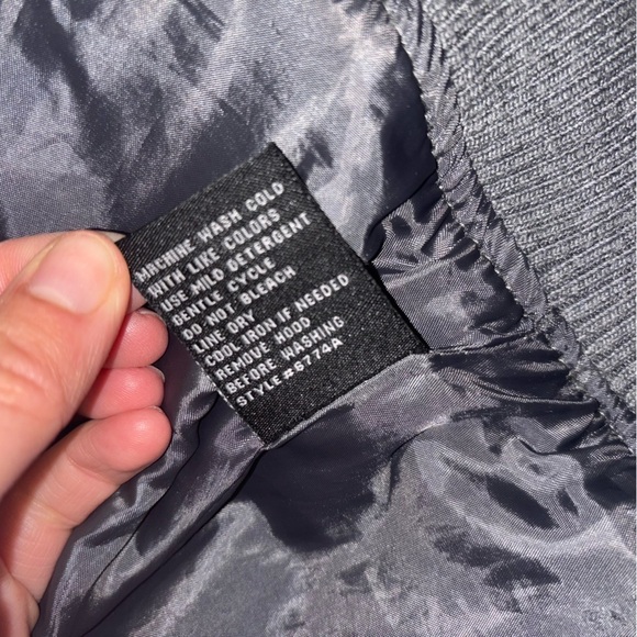 Dollhouse Woolblend Y2K Gray Button Up Zip Sweater Jacket Women’s M Winter Warm - Picture 9 of 13